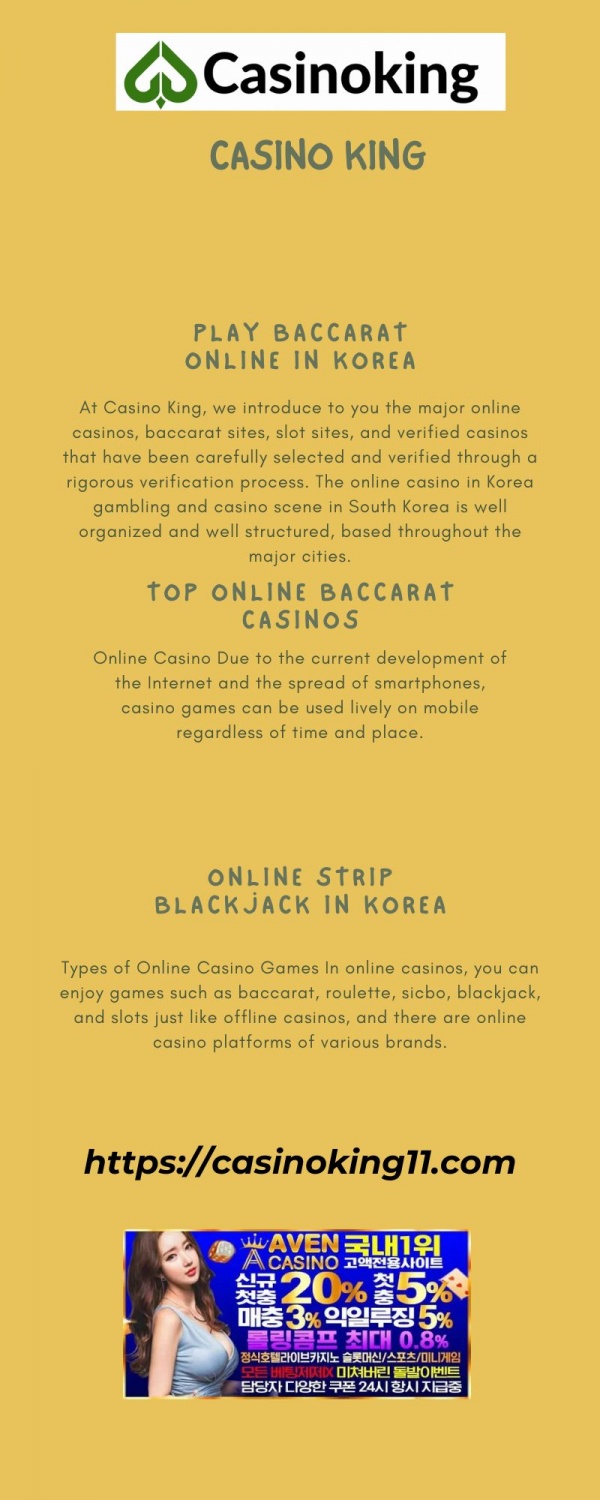 Play baccarat online in korea