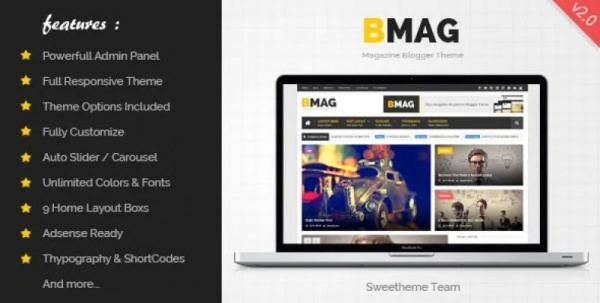 BMAG WordPress Theme - Magazine Responsive Blogger Template